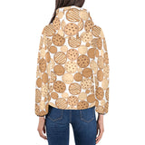 Various cookie pattern Women's Padded Hooded Jacket