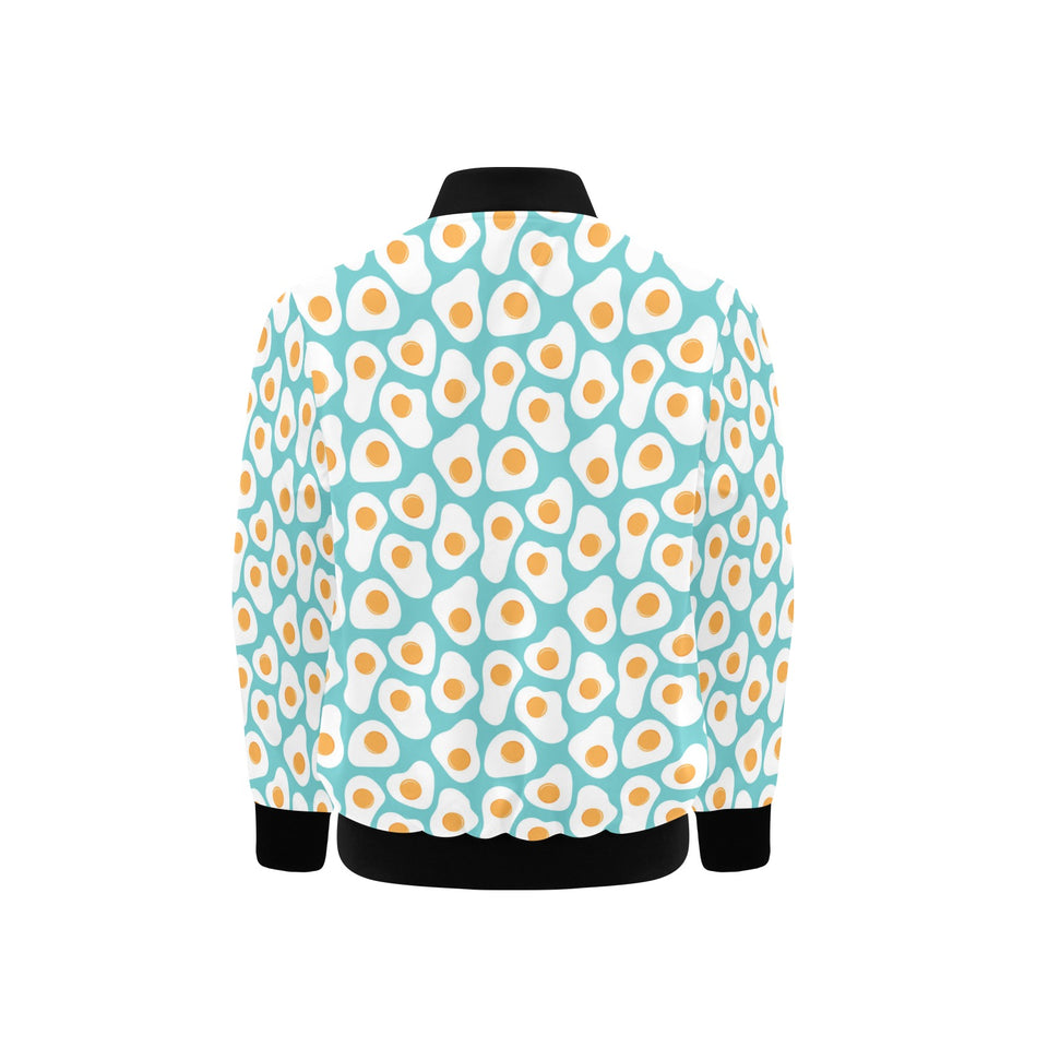 Fried Eggs Pattern Print Design 04 Kids' Boys' Girls' Bomber Jacket