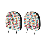 Sun Glasses Pattern Print Design 03 Car Headrest Cover