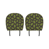 Hop pattern black background Car Headrest Cover