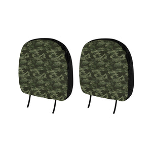Digital Green camouflage pattern Car Headrest Cover