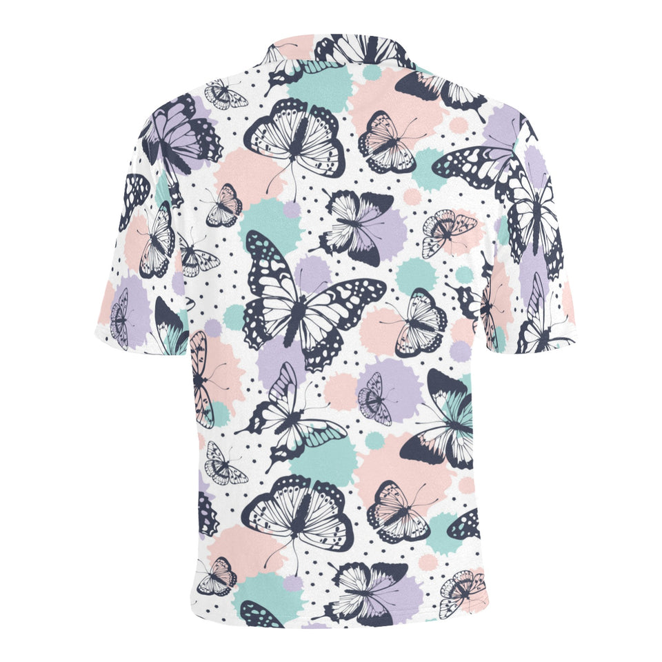 Butterfly pattern Men's All Over Print Polo Shirt