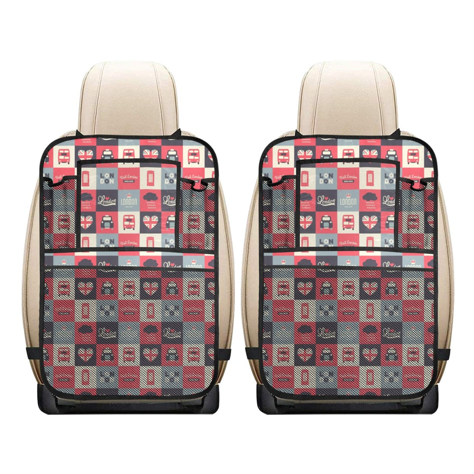British Pattern Print Design 05 Car Seat Back Organizer