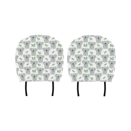Hand drawn Koala leaves pattern Car Headrest Cover