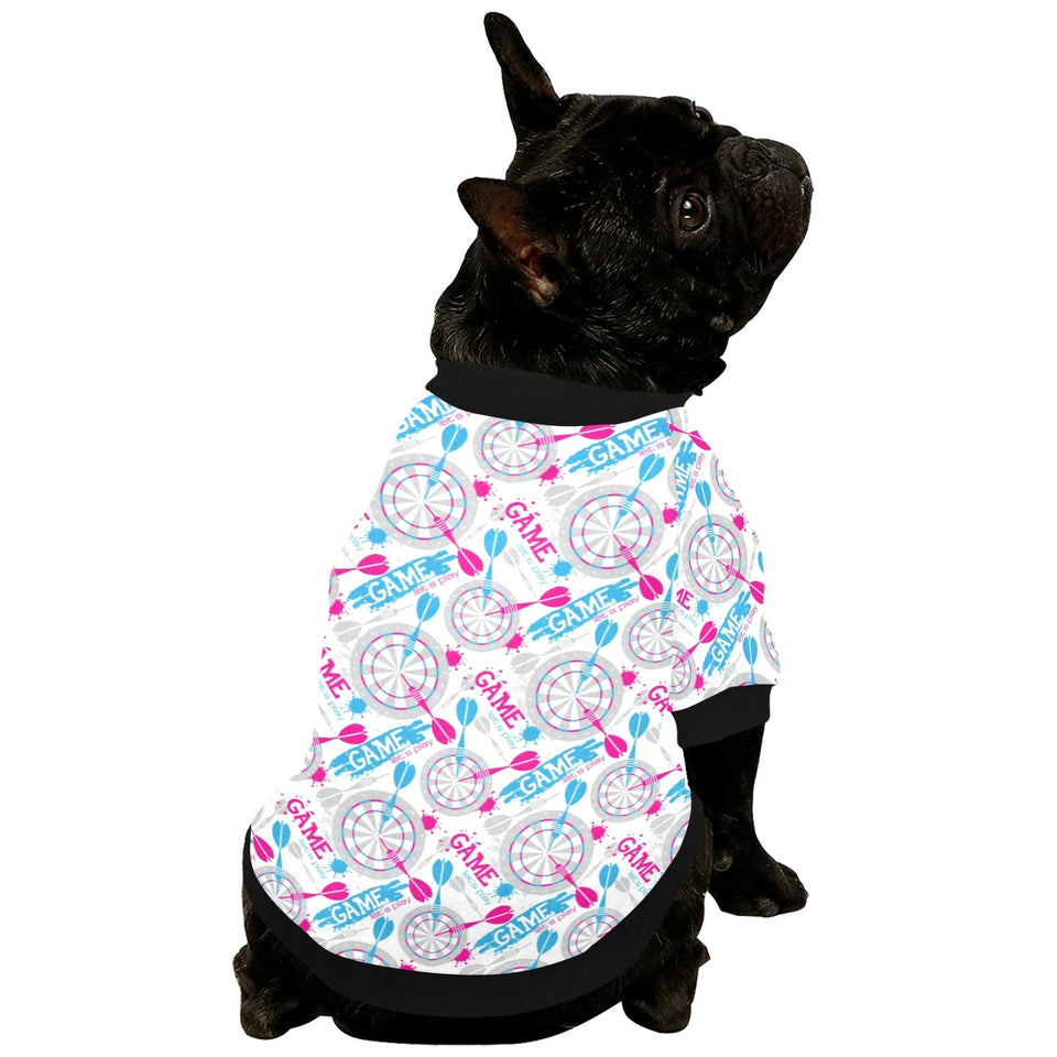 Darts Pattern Print Design 01 All Over Print Pet Dog Round Neck Fuzzy Shirt