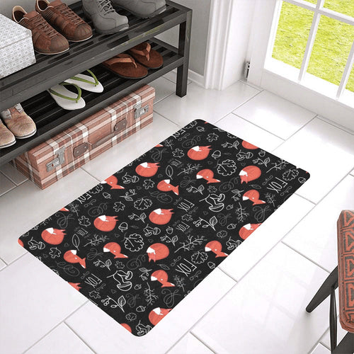 fox sleeping fox pattern Doormat