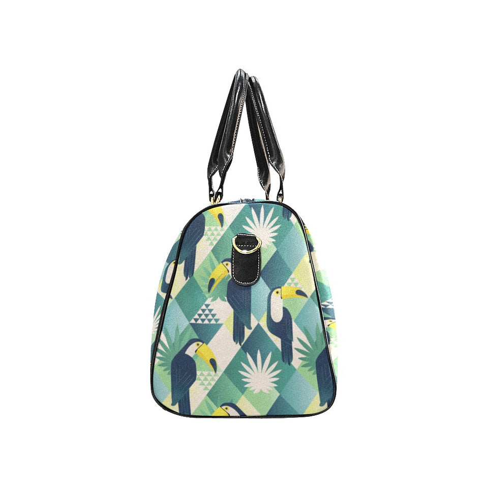 Toucan tropical leaves design pattern Travel Bag