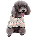 zigzag chevron striped pattern All Over Print Pet Dog Round Neck Fuzzy Shirt