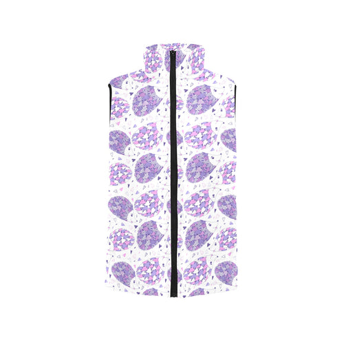 Hedgehog Pattern Print Design 05 Women's Padded Vest
