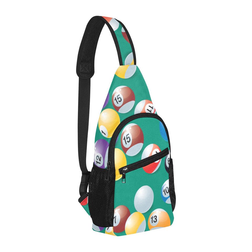 Billiard Ball Pattern Print Design 01 All Over Print Chest Bag