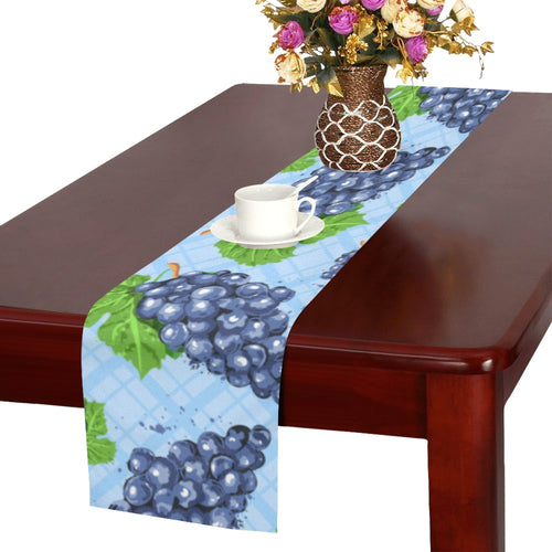 Watercolor grape pattern Table Runner