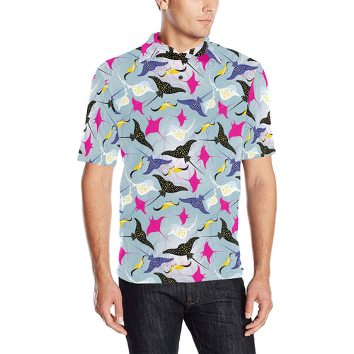 Stingray Pattern Print Design 01 Men's All Over Print Polo Shirt