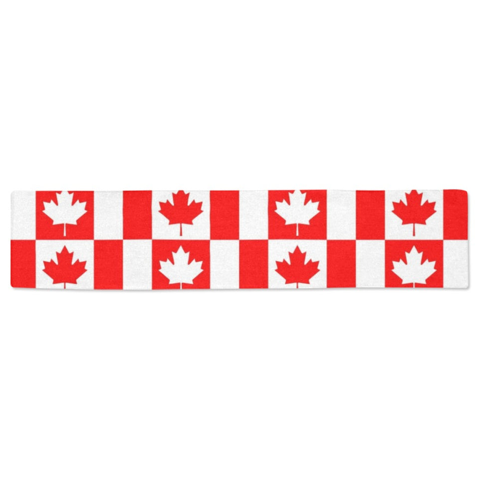 Canada Pattern Print Design 05 Table Runner