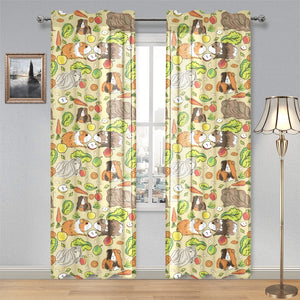 Guinea Pig Pattern Print Design 04 Gauze Curtain