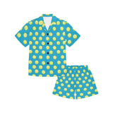 Tennis Pattern Print Design 05 Kids' Boys' Girls' V-Neck Short Pajama Set