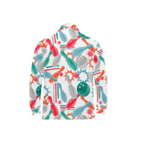 Watercolor bowling pattern Men's Long Sleeve Polo Shirt