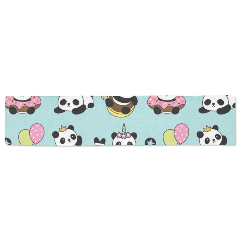 Cute baby panda pattern Table Runner