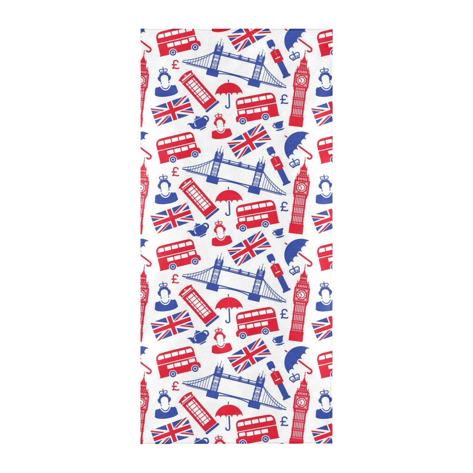 British Pattern Print Design 01 Beach Towel