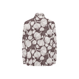 Garlic bulb dark background Women's Long Sleeve Polo Shirt