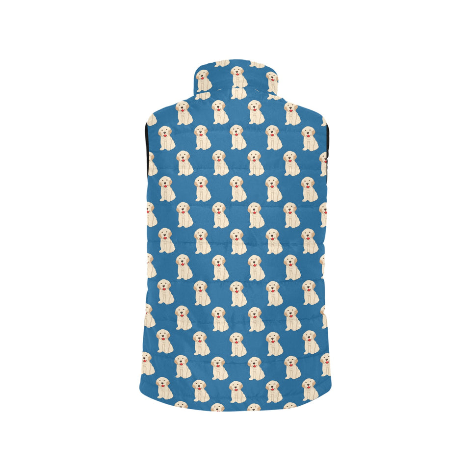 Golden Retriever Pattern Print Design 03 Women's Padded Vest