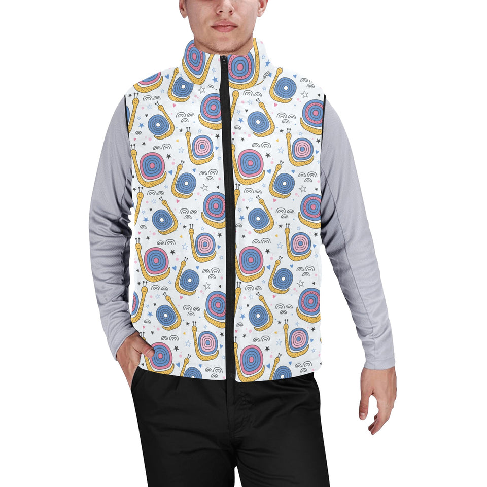 Snail Pattern Print Design 05 Men's Padded Vest