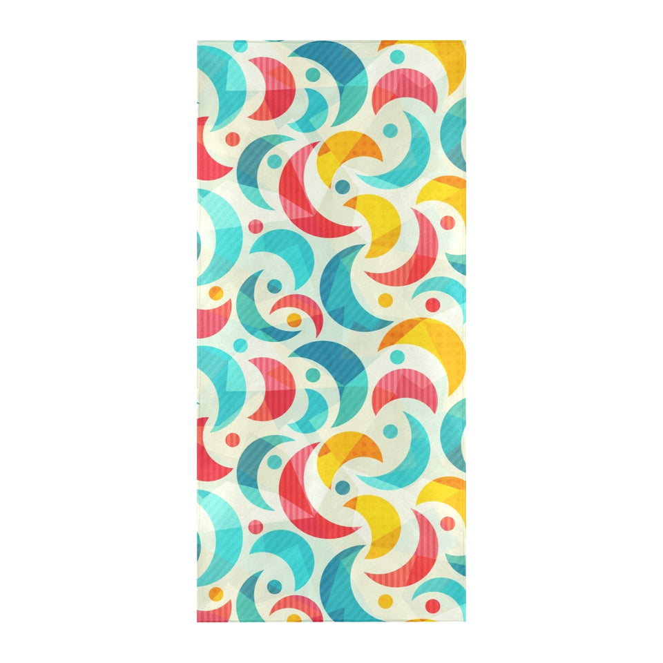 Colorful moon pattern Beach Towel