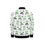 Chameleon lizard succulent plant pattern Kids' Boys' Girls' Bomber Jacket
