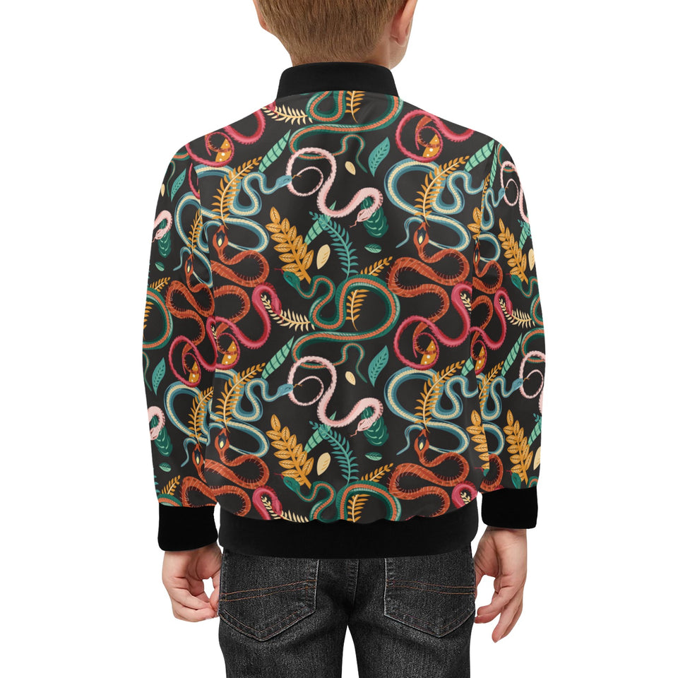 Colorful snake plant pattern Kids' Boys' Girls' Bomber Jacket