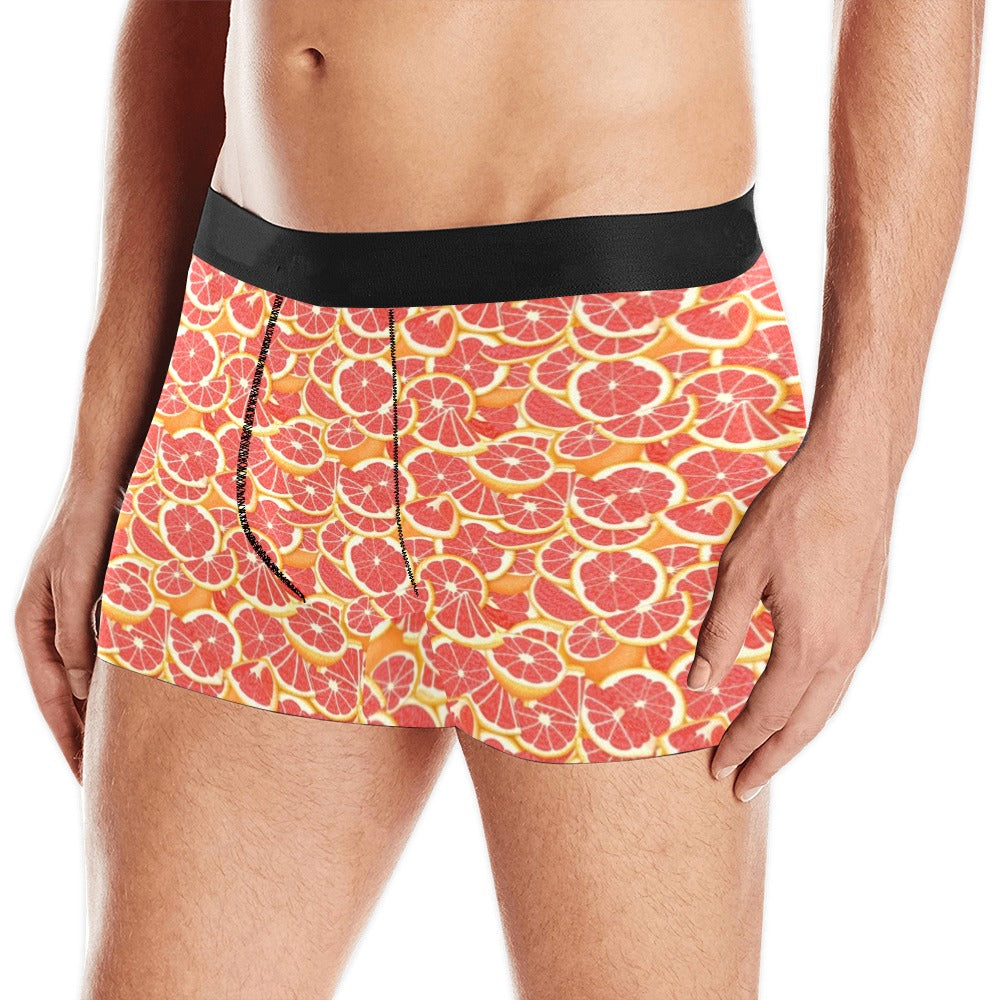Tropical grapefruit pattern Men's All Over Print Boxer Briefs Men's Underwear