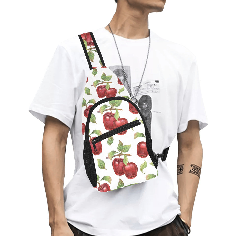 Red apples pattern All Over Print Chest Bag