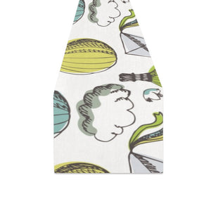 Hot Air Balloon Bird Cloud Pattern Table Runner