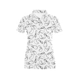 Potato Chips Pattern Print Design 04 Women's All Over Print Polo Shirt