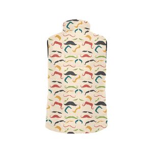 Mustache Beard Pattern Print Design 03 Men's Padded Vest