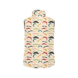 Mustache Beard Pattern Print Design 03 Men's Padded Vest