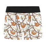 Sloths hanging on the tree pattern Men's All Over Print Boxer Briefs Men's Underwear