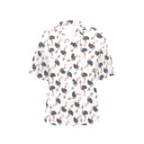 Ostrich Pattern Print Design 02 Women's All Over Print Hawaiian Shirt