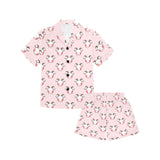 Cute goat pattern Kids' Boys' Girls' V-Neck Short Pajama Set