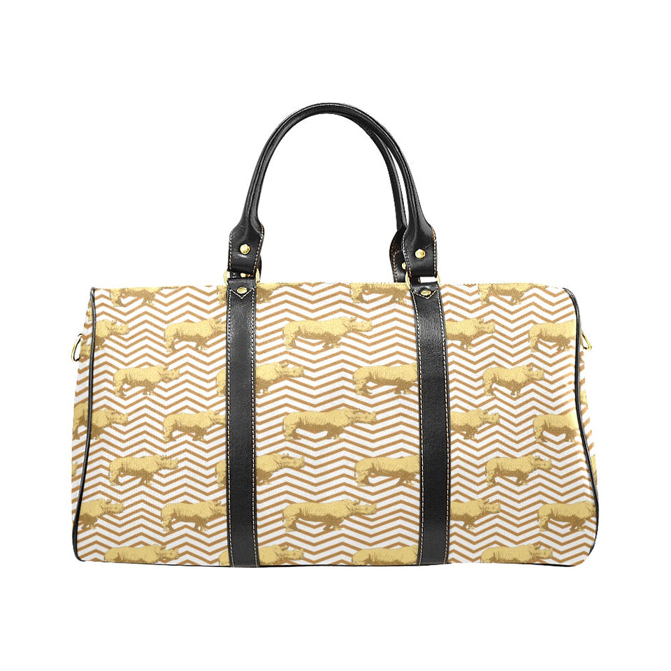Rhino yellow theme pattern Travel Bag