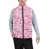 Piano Pattern Print Design 01 Men's Padded Vest