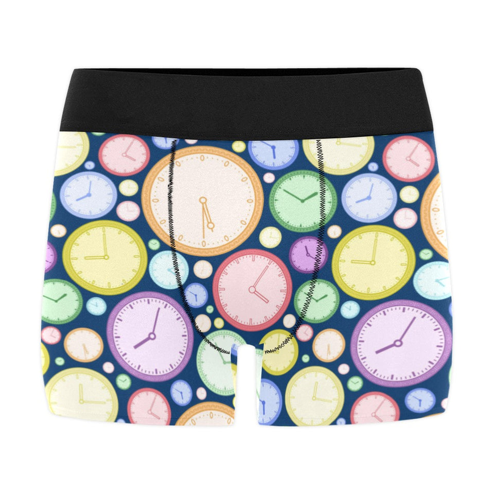 Colorful clock background Men's All Over Print Boxer Briefs Men's Underwear