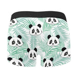 Panda pattern tropical leaves background Men's All Over Print Boxer Briefs Men's Underwear