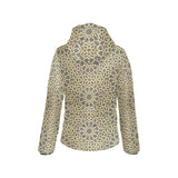 arabic star gold pattern Women's Padded Hooded Jacket