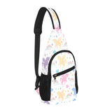 colorful unicorn rainbow heart pattern All Over Print Chest Bag
