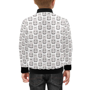 Hippopotamus Pattern Print Design 05 Kids' Boys' Girls' Bomber Jacket