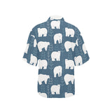 polar bear mother her child pattern Women's All Over Print Hawaiian Shirt