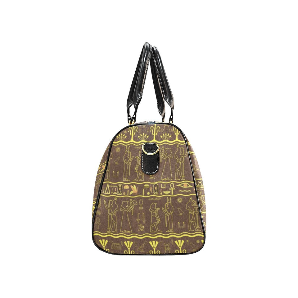 Egypt Hieroglyphics Pattern Print Design 03 Travel Bag