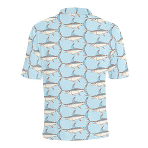 Swordfish Pattern Print Design 01 Men's All Over Print Polo Shirt