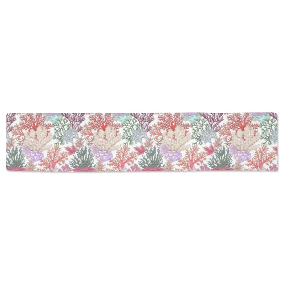 Coral Reef Pattern Print Design 03 Table Runner