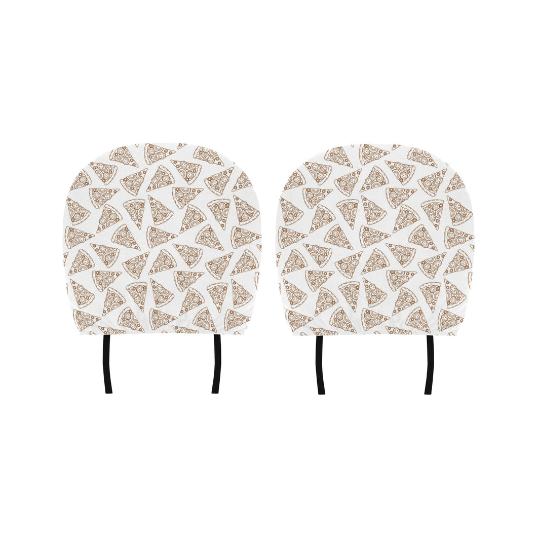 Hand drawn pizza pattern Car Headrest Cover