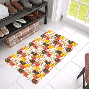 Colorful Maneki neko cat pattern Doormat